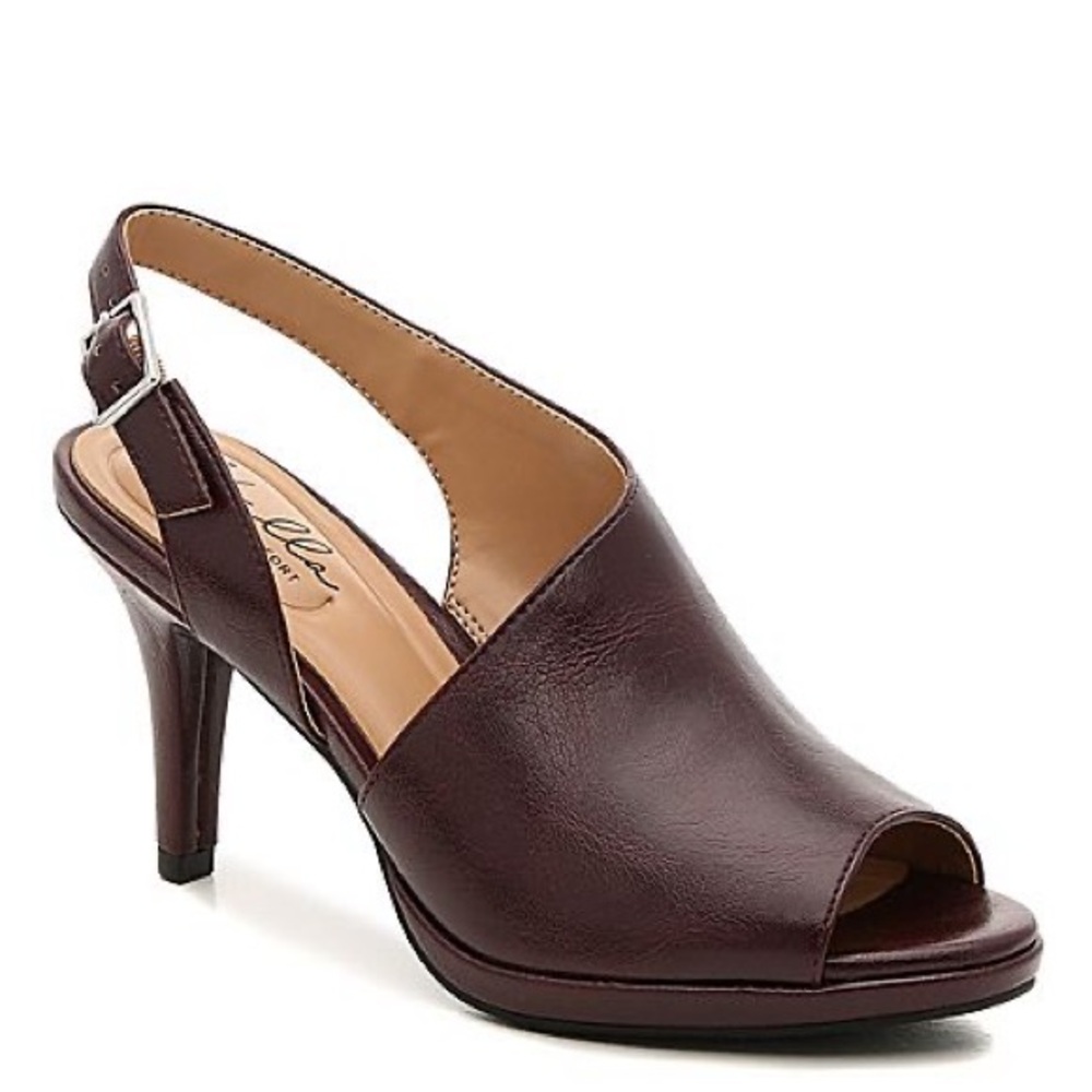 Abella • Burgundy Slingback Heels • True Comfort Vesper Pumps